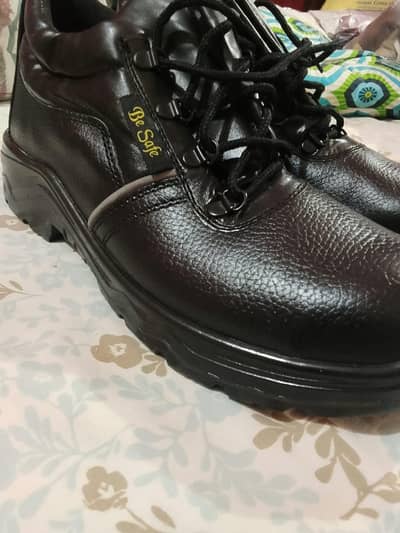 Black Leather Safety Shoes – Heavy Duty