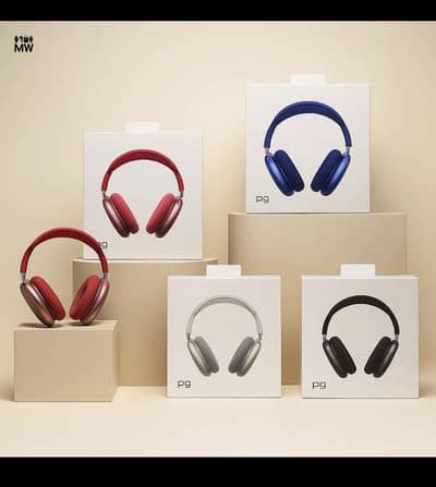 P9 wireless headphones with caushing with mic noice cancellation