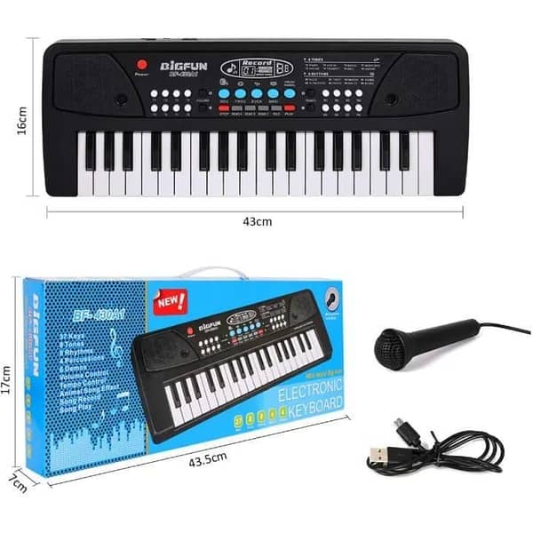 T  37 Keys Electronic Musical Keyboard With Microphone For Kids