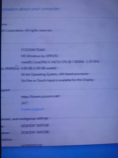Intel core i5 3427U CPU