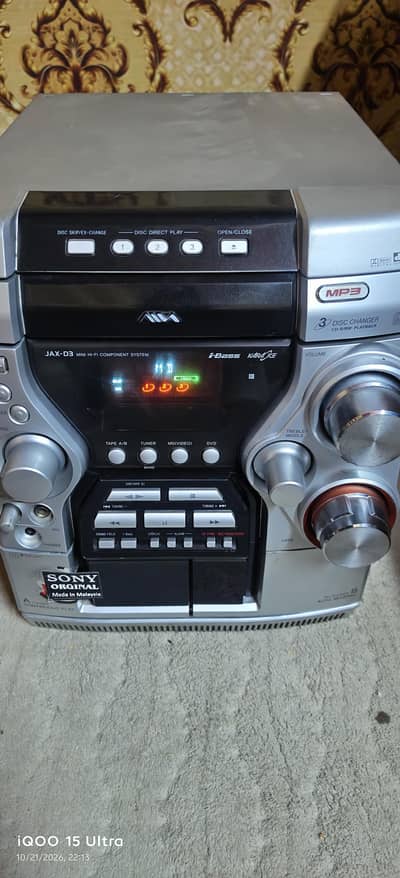 Sony JAXD3 HiFi component system amplifier aux working made in