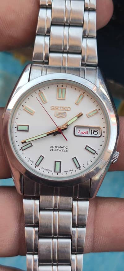 Seiko 5 White Dial