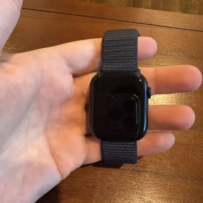Apple logo series 10 Black with Black Nylon Strap