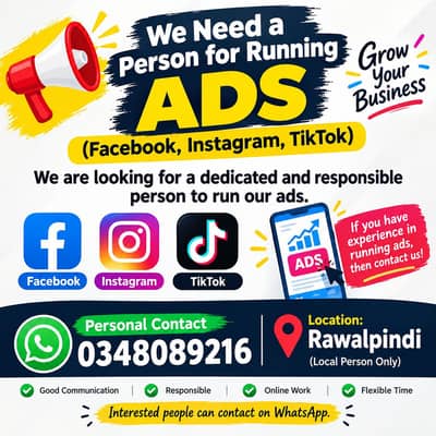 Social Media Ads Manager in Rawalpindi | Facebook, Instagram & TikTok