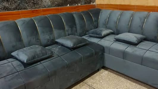 corner pure wood sofa