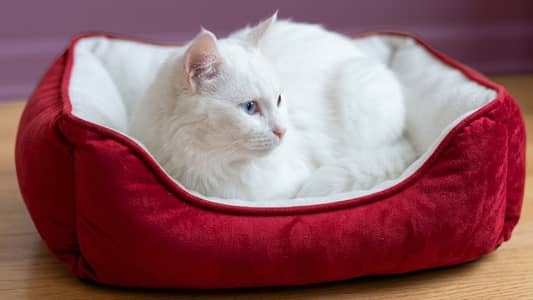 Pure White Turkish Angora / Persian Cat – Blue Eyes