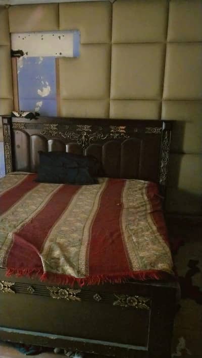 wooden bed
