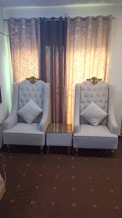 coffe chair with table fabric bucley own costomise not used