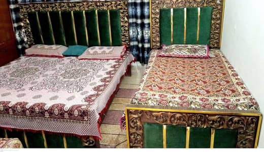 double bed+single bed with mattress