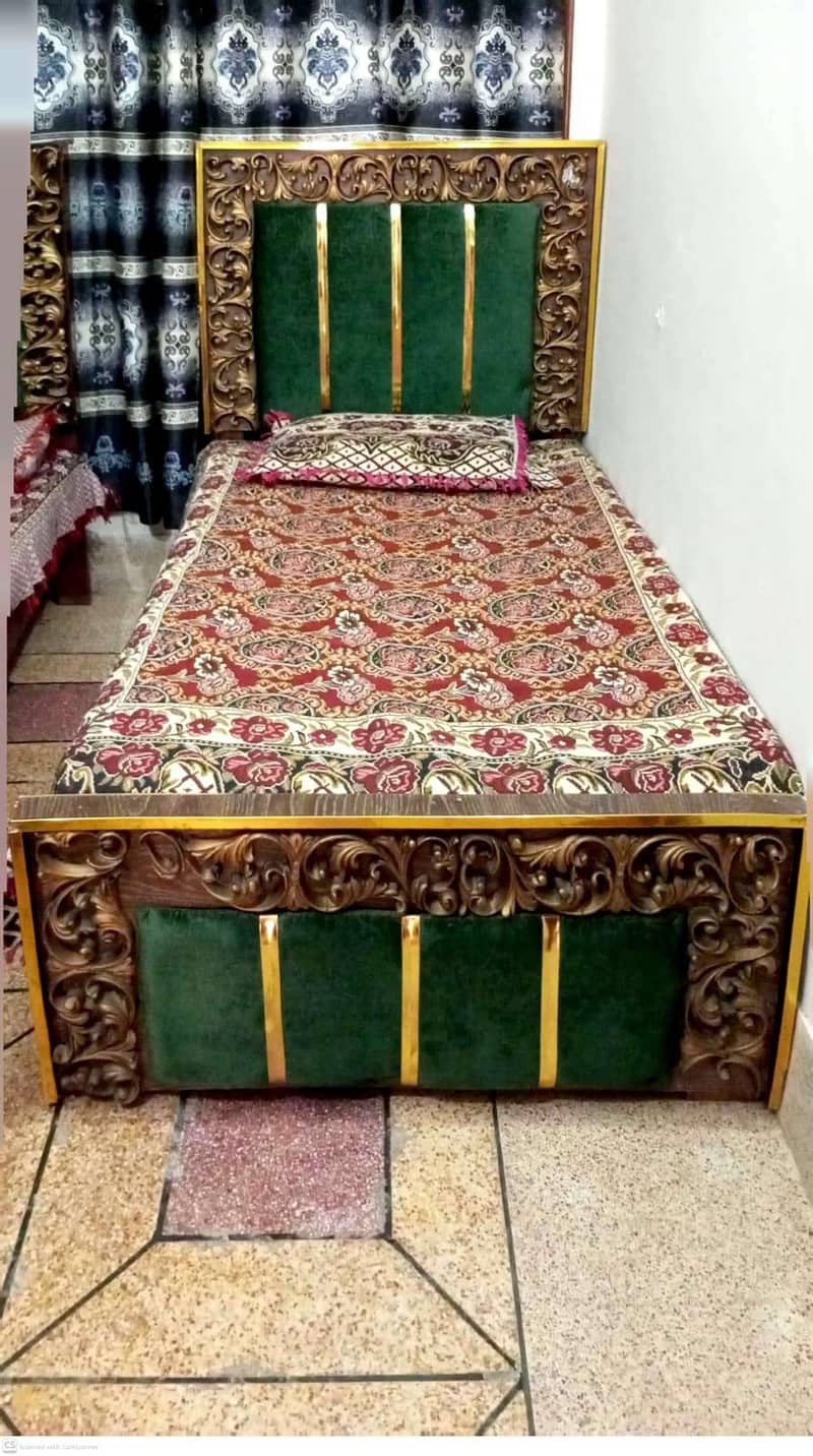 double bed+single bed with mattress 2