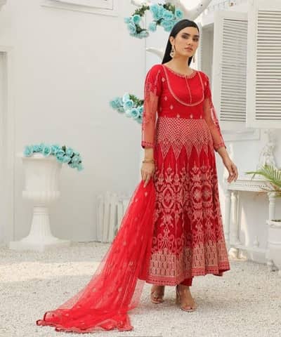 Red formal dress