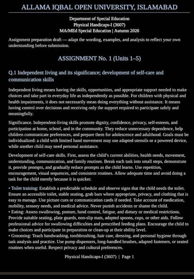 AIOU Assignments for Sale | Allama Iqbal Open University | Affordable