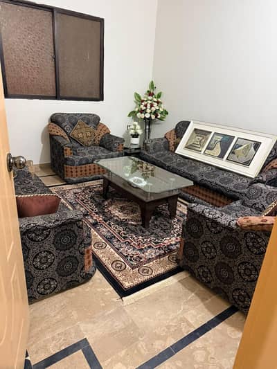 7 seater sofa set with 2 side tables and 1 center table