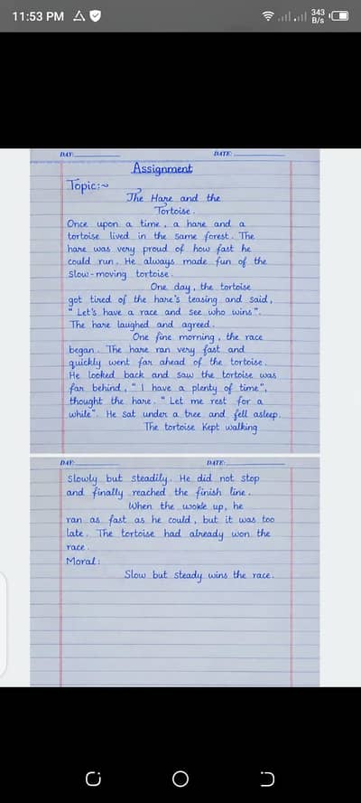 one page story with very beautiful presentation