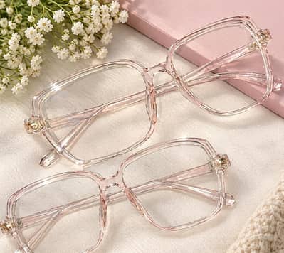 premium transparent pink Glasses
