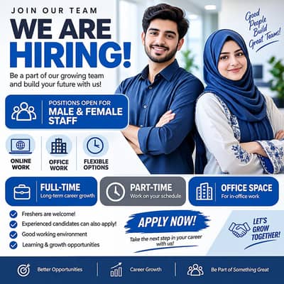 Full Time, Part Time & Home Based Work Available.