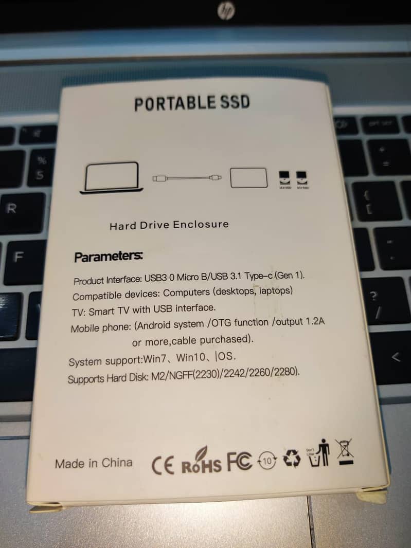 1 TB External SSD Mobile Storage Hard Drive Enclosure Case (Type-C ...
