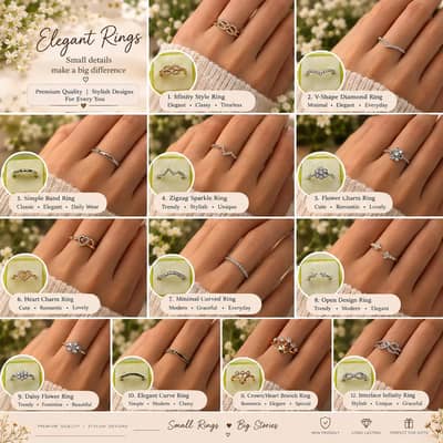Korean style rings available just in 150