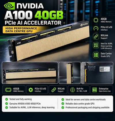 NVIDIA Tesla A100 40GB PCIe GPU – AI, LLM & Deep Learning