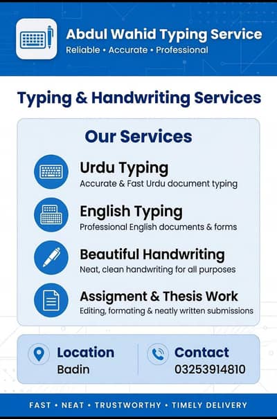 hand writing typing simple