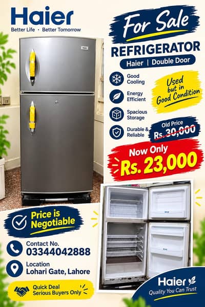 Haier Double Door Refrigerator – Excellent Storage