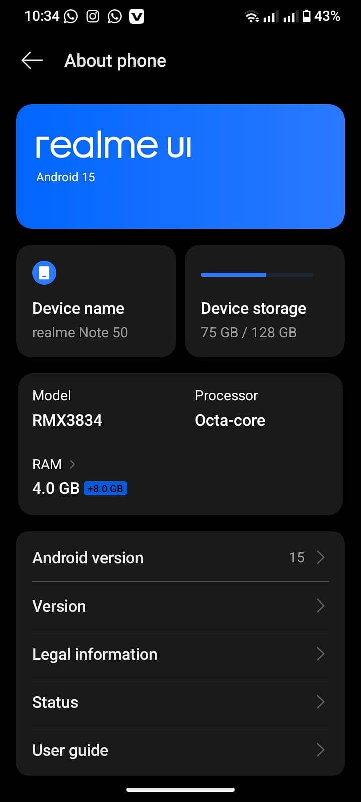 Realme Note 50 0