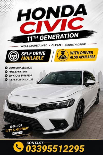 RENT A CAR |civic 11 generation sportage v8 available for rent