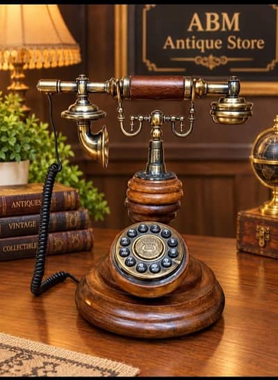 Antique classic vintage push button telephone set