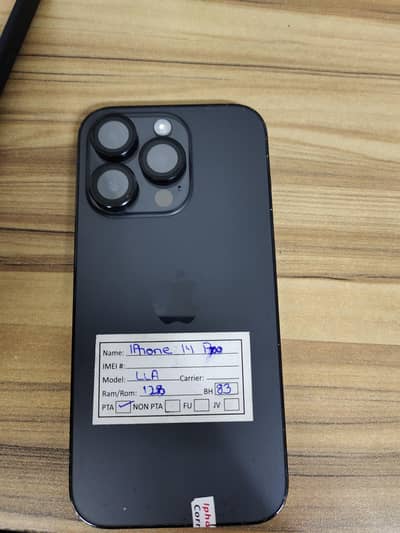 iPhone 14 Pro 128GB Black (LLA Model) - Official PTA Approved
