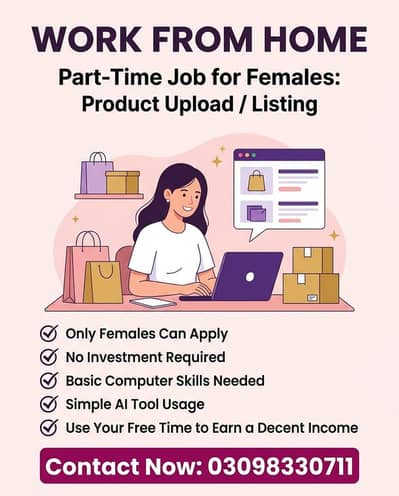 WORK FROM HOME FOR FEMALES ONLY
