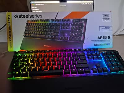 SteelSeries Apex 5 Hybrid Mechanical RGB Gaming Keyboard