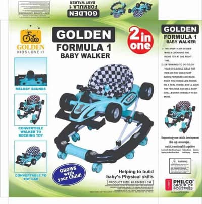 Golden Formula 1 Baby Walker