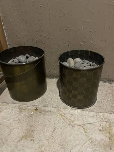 Metal pots for decoration