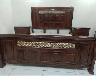 Selling my wooden bed 3 months hardly used.