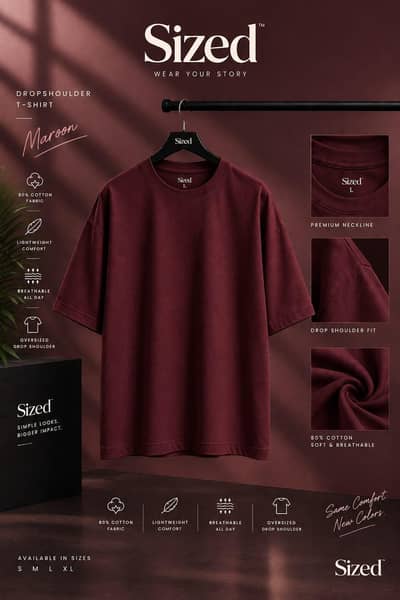 SIZED BRAND DROPSHOULDERS