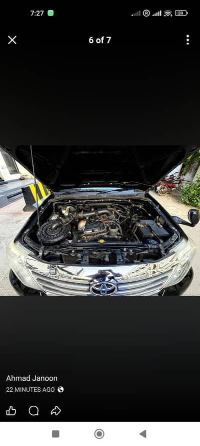 Toyota Fortuner V 2015 my WhatsApp number 03486160570