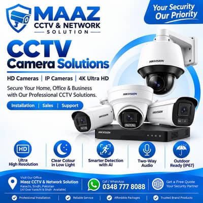 CCTV CAMERA INSTALLATION & MAINTENANCE