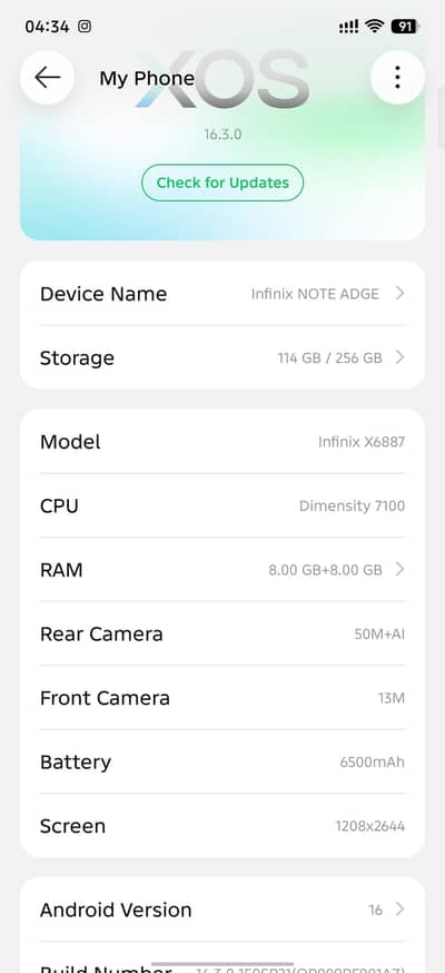 Infinix Note Edge