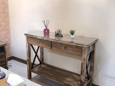 Modern Antique Wood Style Hallway Console Table