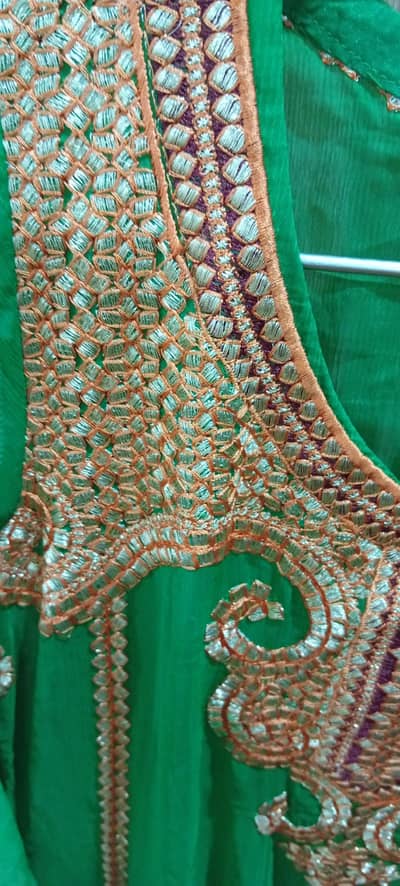Heavy embroidered 4 piece dress small size