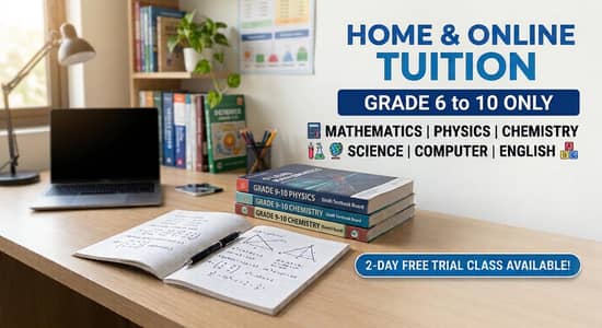Home & Online Tutor for Grade 6 to Matric