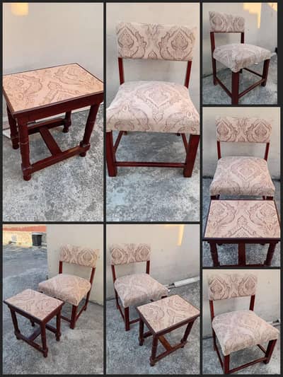 bedroom Wooden chair and matching small table