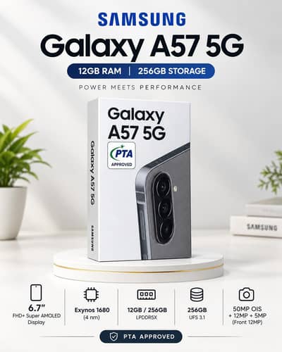 Samsung Galaxy A57 5G | Brand New | PTA Approved | 12/256GB