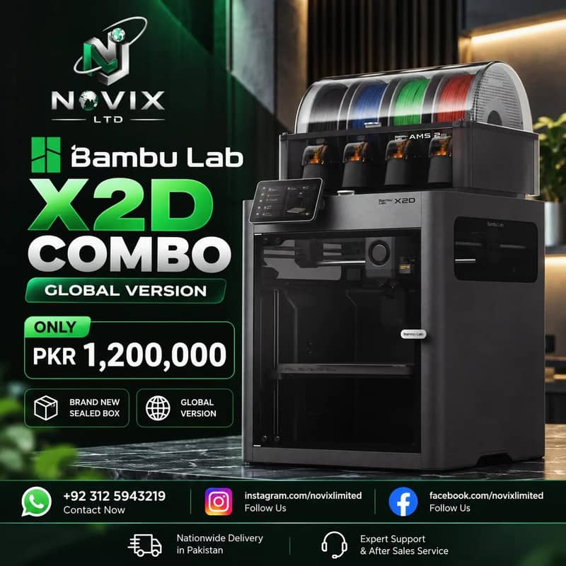 Bambu Lab X2D Combo 3D Printer | Global Version | Brand New 0