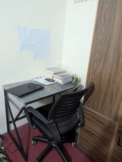 chair and table