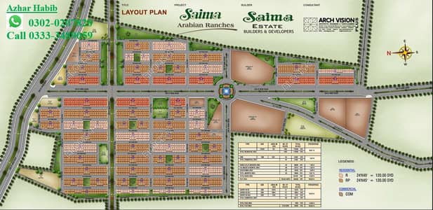 120 yard corner west open Plot For Sale Saima Arabian Ranches