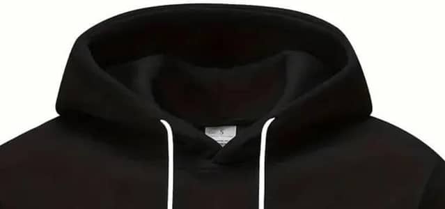 Men color block fleece hoodie gray black white