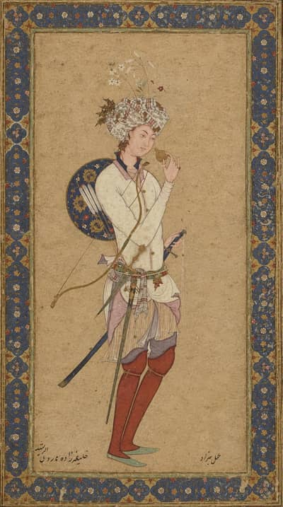 A4 size Mughal painting royal vintage art