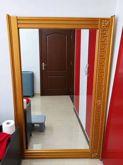 wooden antique gold painted mirror