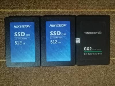 2. hikvision/ 1 team group. 512gb ssd